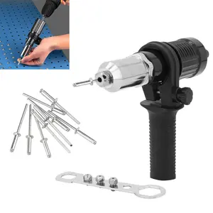Dowel Gun Adapter Kit with 4 Dowel Heads, Drill Attachment Set 2.4mm/3.2mm/4.0mm/4.8mm, Cordless Electric Drill Insert Nut Tool