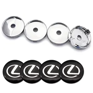 4 Piece Set 56/60mm Abs HUB Center Caps, Wheel Cover Stickers, Car Decal, Car Modification Accessories for Lexus Rx Nx Es Lm Lc Tx Gx Lx