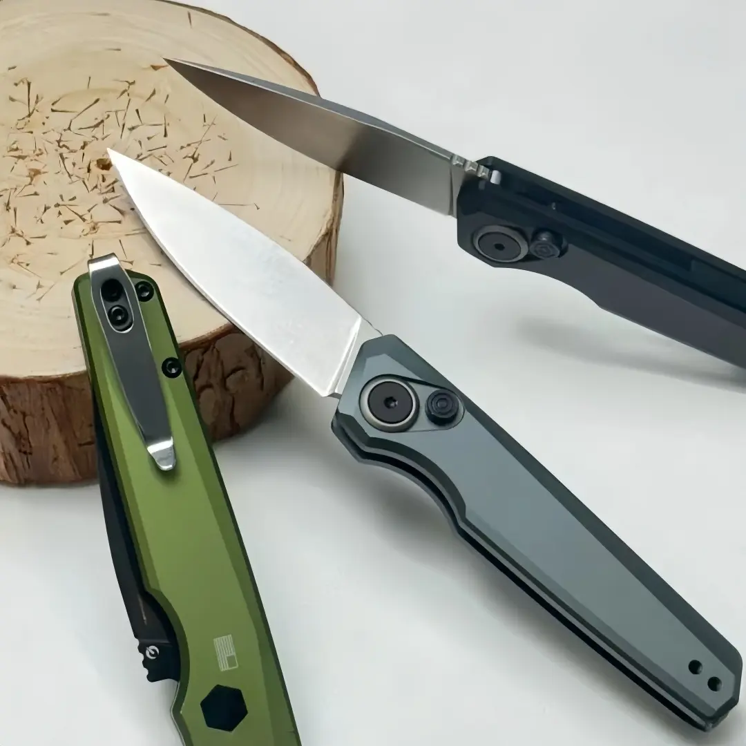 7305/7550/7551/7350/7205 High Quality Kitchen knife,Folding Knife Durable Black Handle EDC Tool for Outdoor Camping Hiking,pocket