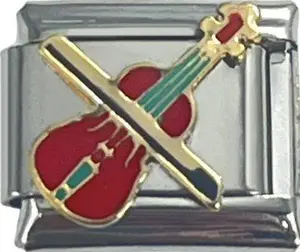 Italian Charm Link Violin Instrument 9mm