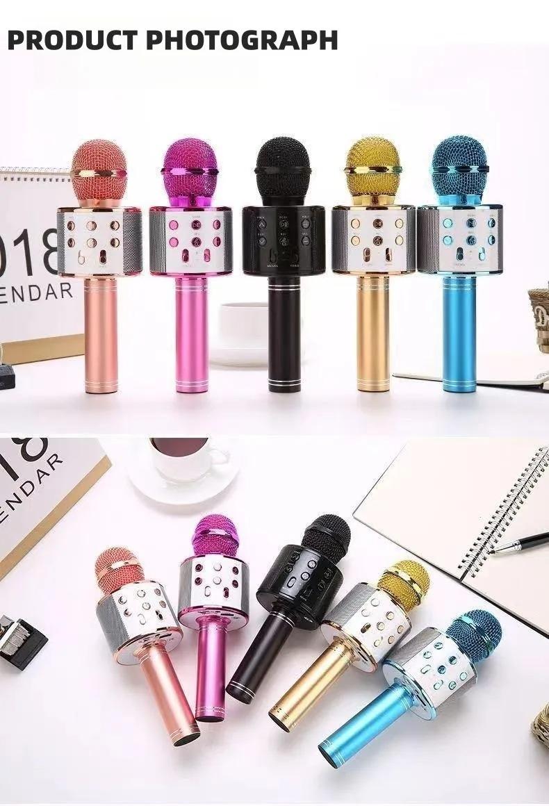 Karaoke Microphone for Kids & Adults  Bluetooth Singing Mic Echo Effect, Built-in Speaker Portable for Party Travel Gifts