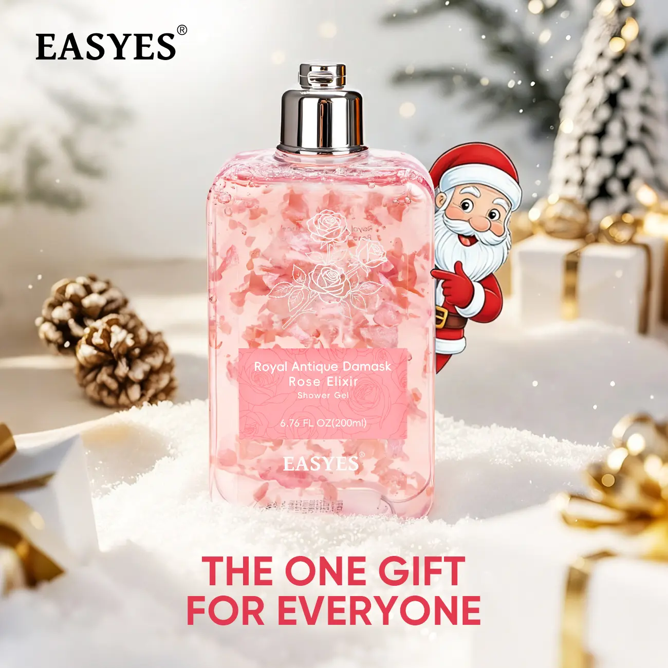 【EASYES】 Body Wash Damascus Rose Petal Fragrance  for Both Female and Male ，Long-lasting Scent-Q