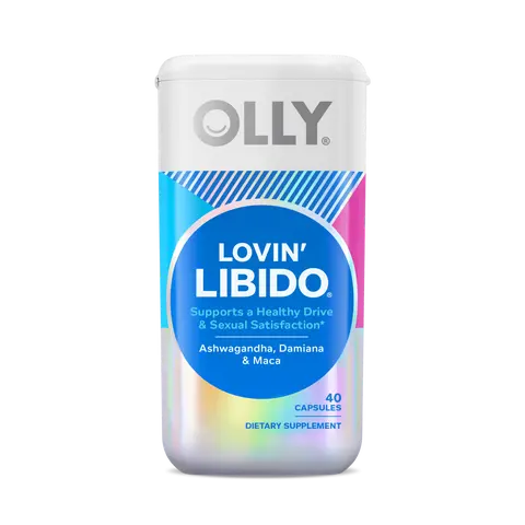 OLLY Lovin' Libido Botanical Edible Maca Supplement - 40 Sugar-Free, Synthetic-Free, Vegetarian Capsules, 20-Day Supply, Traditional Blend for Healthy Drive & Desire Boost, Selfcare Support