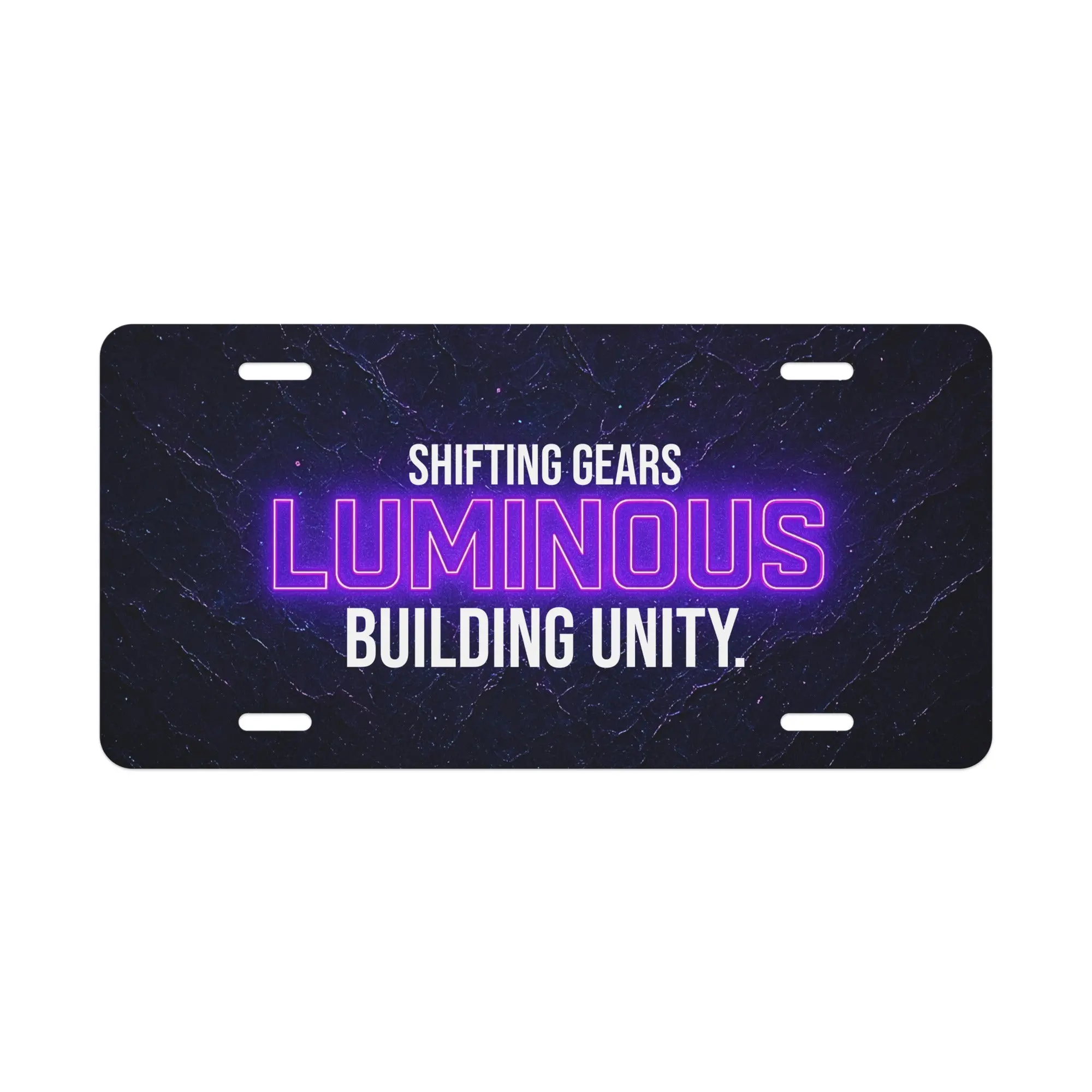 Vanity License Plate - 100% Aluminum, 12" x 6" Glossy Finish, Pre-Drilled Holes, US Sourced, Lightweight & Stylish