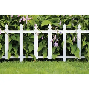 212 MAIN Master Mark 7013645 12x13 in. White Plastic Cottage Fence, Weather Resistant, Garden Fence - Pack of 36