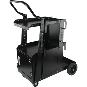 VEVOR Welding Cart, 2 - Tier 4 Drawers Welder Cart with 265 LBS Weight Capacity, 360 Swivel Wheels, Tank Storage Safety Chains, Heavy Duty Rolling MIG Welder Cart for Mig Welder and Plasma CutterVEVOR Super Brand Day