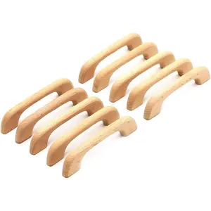 10 count  Unfinished Drawer Knobs Pulls Handles - Replacement Kitchen Cabinets Furniture Dresser Wardrobe Cupboard Drawer Pulls Handles(Total Length: 5" Hole-to-Hole Distance: 4")