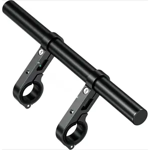 Aluminum Alloy Handlebar Extender Extensions with 11.81'' Long Cross Bar with Double Clamp Mounting Base Fit 0.875'' / 1'' / 1.125'' / 1.26'' Handlebars for Bike Bicycle Motorcycle Scooter ATV