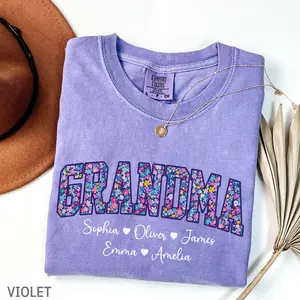 Personalized Grandma Shirt with Grandkids Names, Custom Names Mimi Nana Gigi Grandma Gifts, Mother's Day Gifts, Gifts for Grandparents