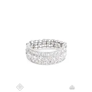 BLING OF THE BALL - SILVER RING - FIERCELY 5TH AVENUE - 1549