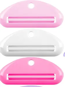 Fairy Decor 4 Pcs Toothpaste Squeezer Plastic Toothpaste Tube Squeezer Dispenser Hanging Clip Holder for Bathroom Cream Cosmetics Paint Colorful toothbrush  holder