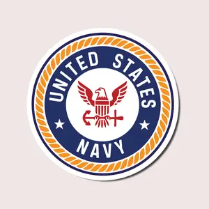 United States Navy Sticker, US Military Seal Decal for Cars, Laptops, Water Bottles, Patriotic Armed Forces Gift