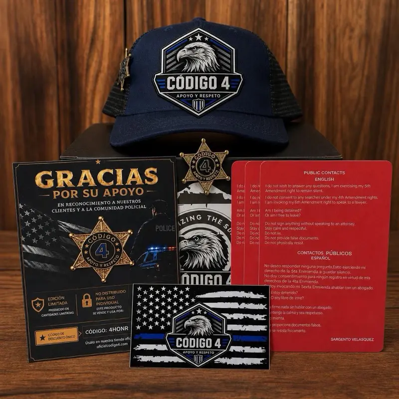 Gorra Código 4 - Edición Premium(Caja + Stickers Incluidos)