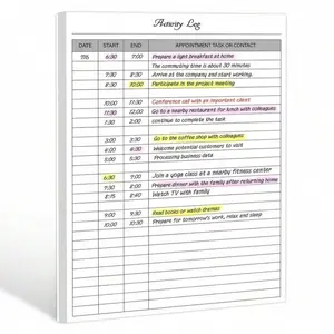 Activity Log Notebook 7.6x10.4 Inches, Top Glue Binding, 52 Thick Pages, Ink-Resistant, Task Management Journal, Daily Planner, Academic Planner