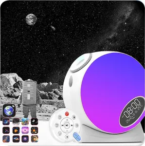 Galaxy Projector for Bedroom, 13 in 1 HD Planetarium Star Projector with Atmosphere Light, Alarm Clock, White Noises, Timer, Ceiling Star Night Light for Kids, Gaming Room,Home Theater