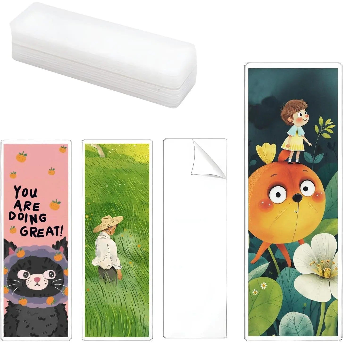 120 count Bookmark Laminating Pouches, 2" x 6" Hot Laminator Sleeves, 5 Mil Bookmark Sleeves Clear Compatible with  Pouch Laminating Machines