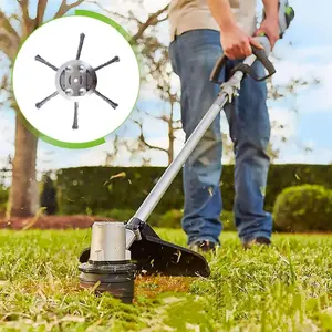 Steel Wire Wheel Grass Trimmer Head, Lightweight Lawn Mower Attachment, Electric Weed Eater Edger Tool for Garden & Landscaping