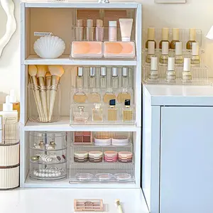 Acrylic Cosmetic & Perfume Display Stand – Desktop Organizer Shelf Rack Room