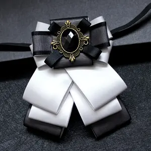 Version Double-layer Formal Suit Men's Collar Flower Groom Best Man Wedding Banquet Bow Tie
