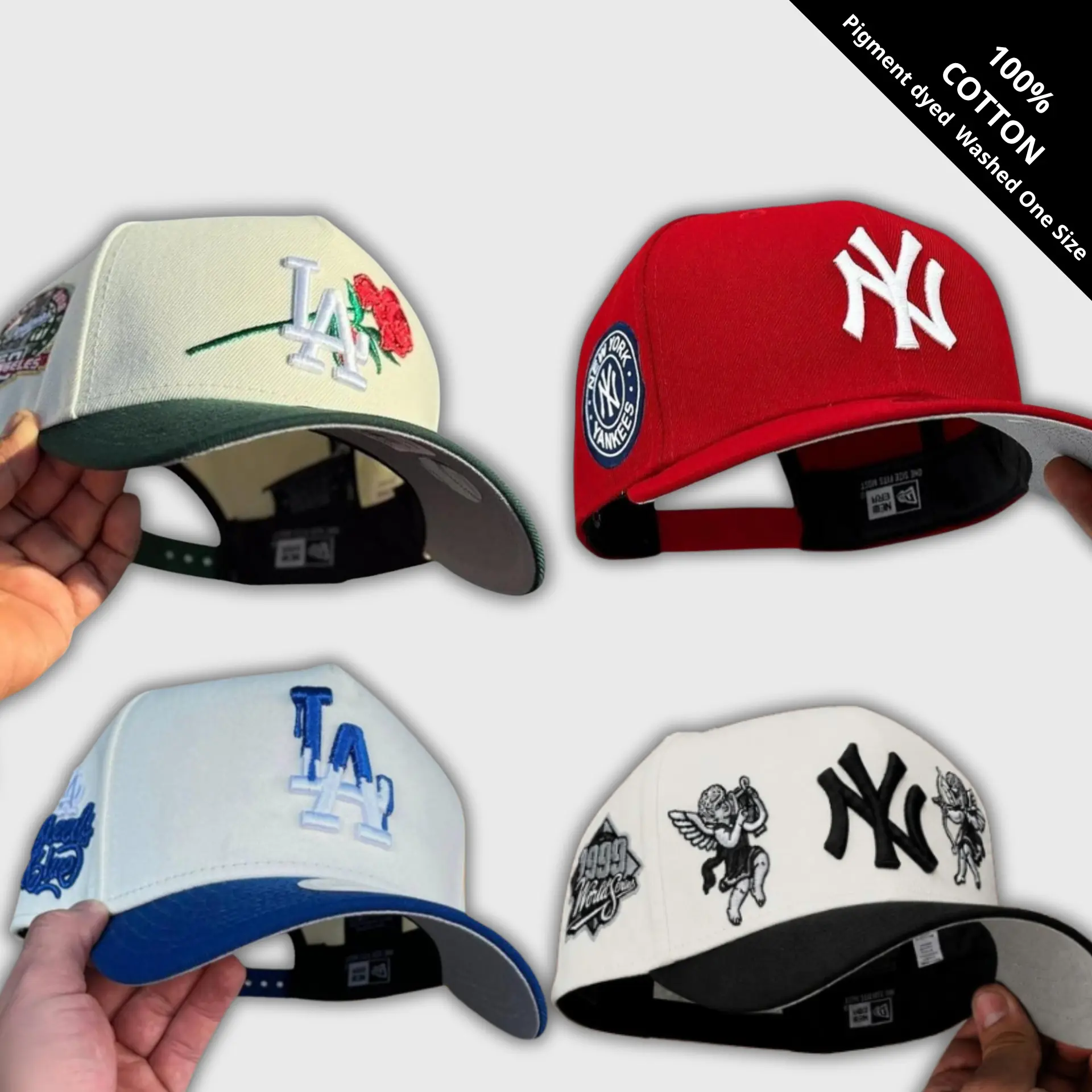 New Era MLB LA Dodgers NY Yankees 9FORTY 59FIFTY Cap – Adjustable Snapback Baseball Hat for Men Women, Gorras de Béisbol Unisex, Curved Brim Trucker Style, Hip Hop Streetwear Fashion, USA 2026 Viral TikTok Trend