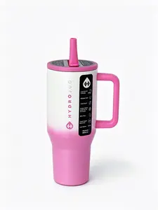 HydroJug 32oz Gradient Pink Thermos ,  with Straw, Modern Water , Kettle Compatible with Car  Holder, Ideal Drinking  for Both Men and Women, Kitchen Supplies limited edition leak-proof sport  outdoorfun mug cup intelligent coffee lid bottle