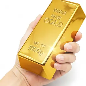 Gold Bar Design Prop, Lightweight Faux Shiny Gold Brick, Party Decoration Prop for Stage, Pirate Costume, Event Decoration & Party Supplies, Gifts, Party Event Props