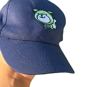 K1SSL4ND XO Embroidered Hat Navy Blue with Green and White Design Accessories for Stylish Wear