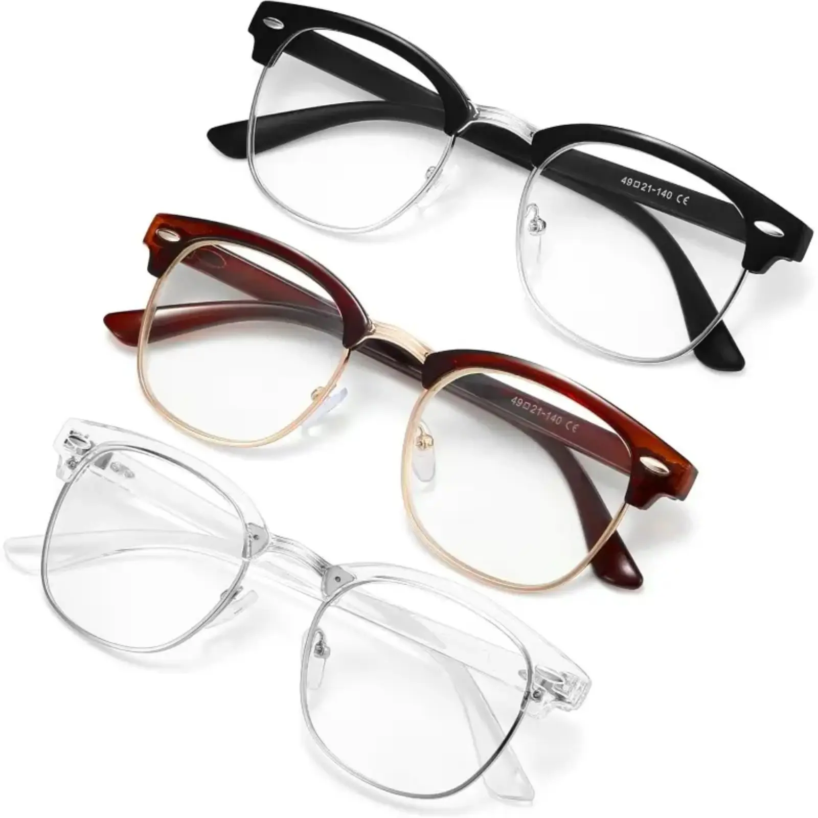 2026 NEW Computer Blue Light Blocking Glasses Blue Light Glasses Men Women Anti BluRay Clear Gaming Glasses Lenses