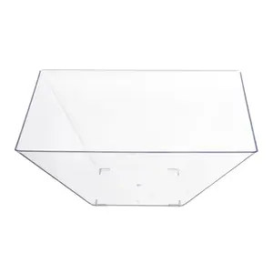 Clear Square Plastic Serving Bowls (4 qt.)