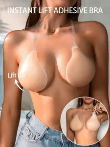 Plus Size Reusable Silicone Nipple Covers, Invisible Button Pads, Women's A-E Cup, Waterproof Adhesive Bra, Lift & Prevent Sagging, Non-Slip, Elegant, Chic