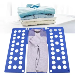 Clothing Folders Boards Folding Fast Space Saver Quick Clothes for Trousers, Shorts, Pajamas, T-Shirts, etc. (Blue)