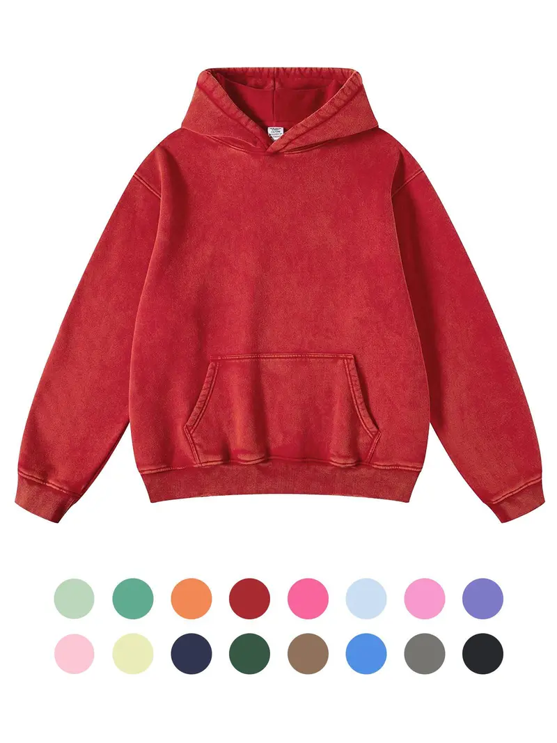 FAIABLE Men´s Hoodies Unisex Oversized Zip-Up Hoodie for Women