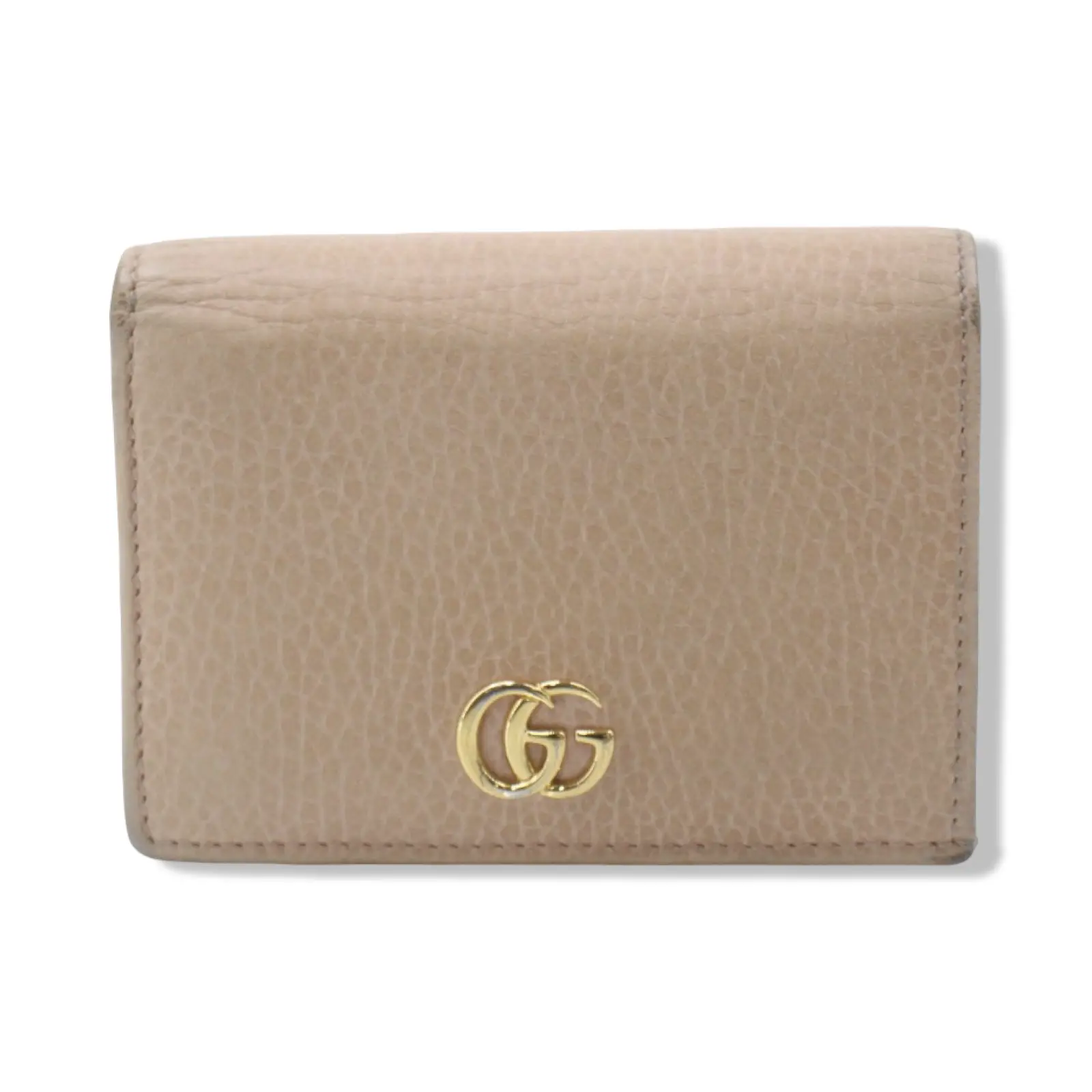 Pre-owned GUCCI Leather Small Leather Goods Snap Card Holder G1199