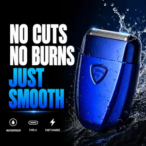 SKYWILL Traveller Mini Electric Beard Shaver, Waterproof & Comfortable Double-Ring Magnetic Cutter, One-Button Long Lasting for Travel & Daily Use, 2026 New Beard Shaver Fathersdaygift Shaving Products