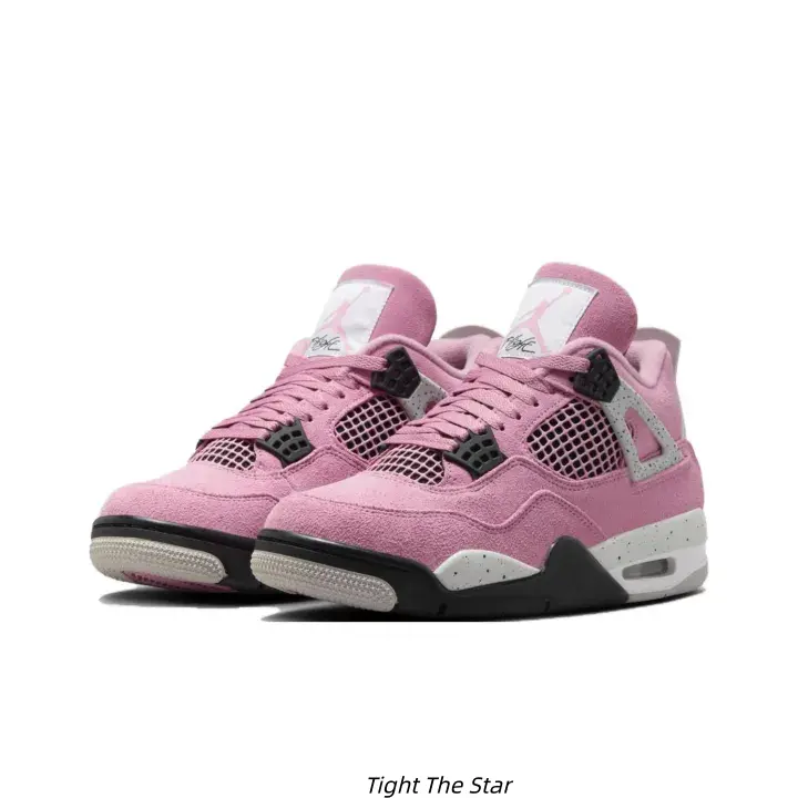 Pink Mid-Top Retro Basketball Sneakers Grey Speckled Sole Trendy Women Casual Street Trainers