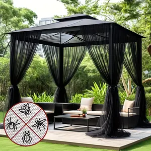 Mesh Mosquito Net Set, 299.97 Cm Height, Outdoor Pavilion, Garden, Backyard, Multi-Functional Wedding, Porch