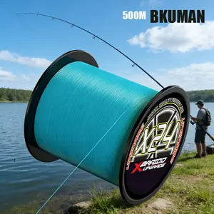 24-strand fishing PE line, 500 meters, blue and pink, available in various strengths. Smooth and wear-resistant, suitable for freshwater and saltwater hunting and fishing, ideal for anglers and fishing enthusiasts.
