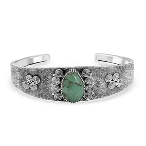 Artisan Crafted Tahoe Naveda Turquoise 9.75 ctw Cuff Bracelet in Sterling Silver 7.25 In Christmas Gifts
