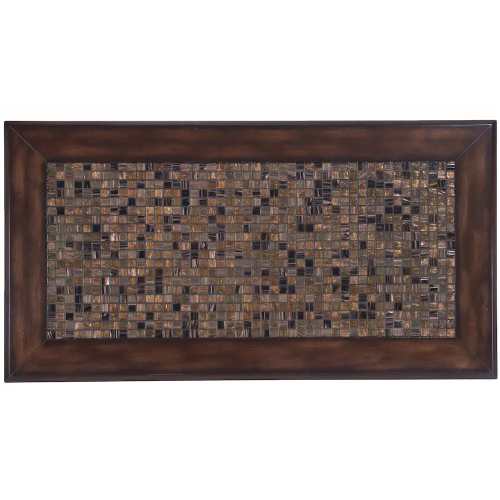 Baroque 48" Coffee Table with Mosaic Tile Inlay
