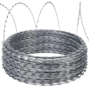 GARVEE 500FT Razor Wire Fencing, 50FT Rolls, Razor Barbed Wire