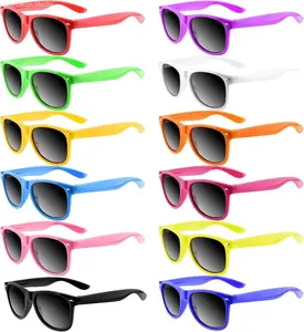 12PCS Neon Retro Sunglasses Party Pack for Kids & Adults – Colorful UV400 Fashion Shades Bulk Set, Fun Party Favor Sunglasses for Birthday, Beach, Pool, Festival, Wedding & Carnival Events