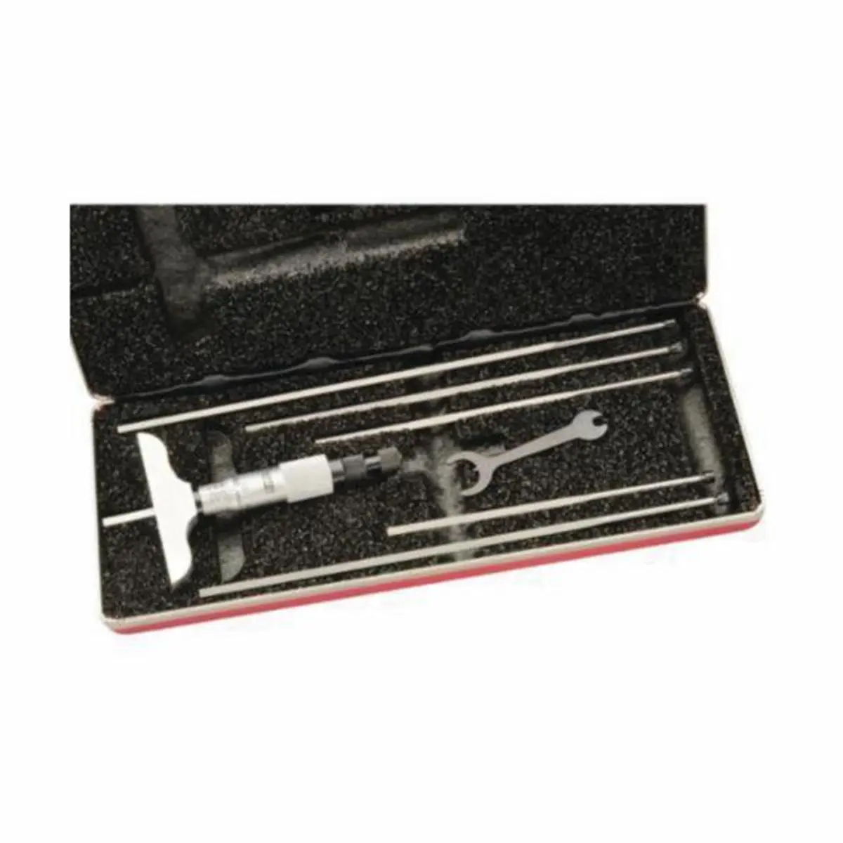 212 MAIN Starrett Mechanical Depth Micrometer - 0-6 in Range, Non-Rotating Blade, +/-0.0001in Accuracy, Calibrated, Combination Ratchet & Speeder, Slots/Projections, Thimble, Knurled Grip, Ring-Type Knurled Lock Nut, Hand Measuring Tool for Engineering