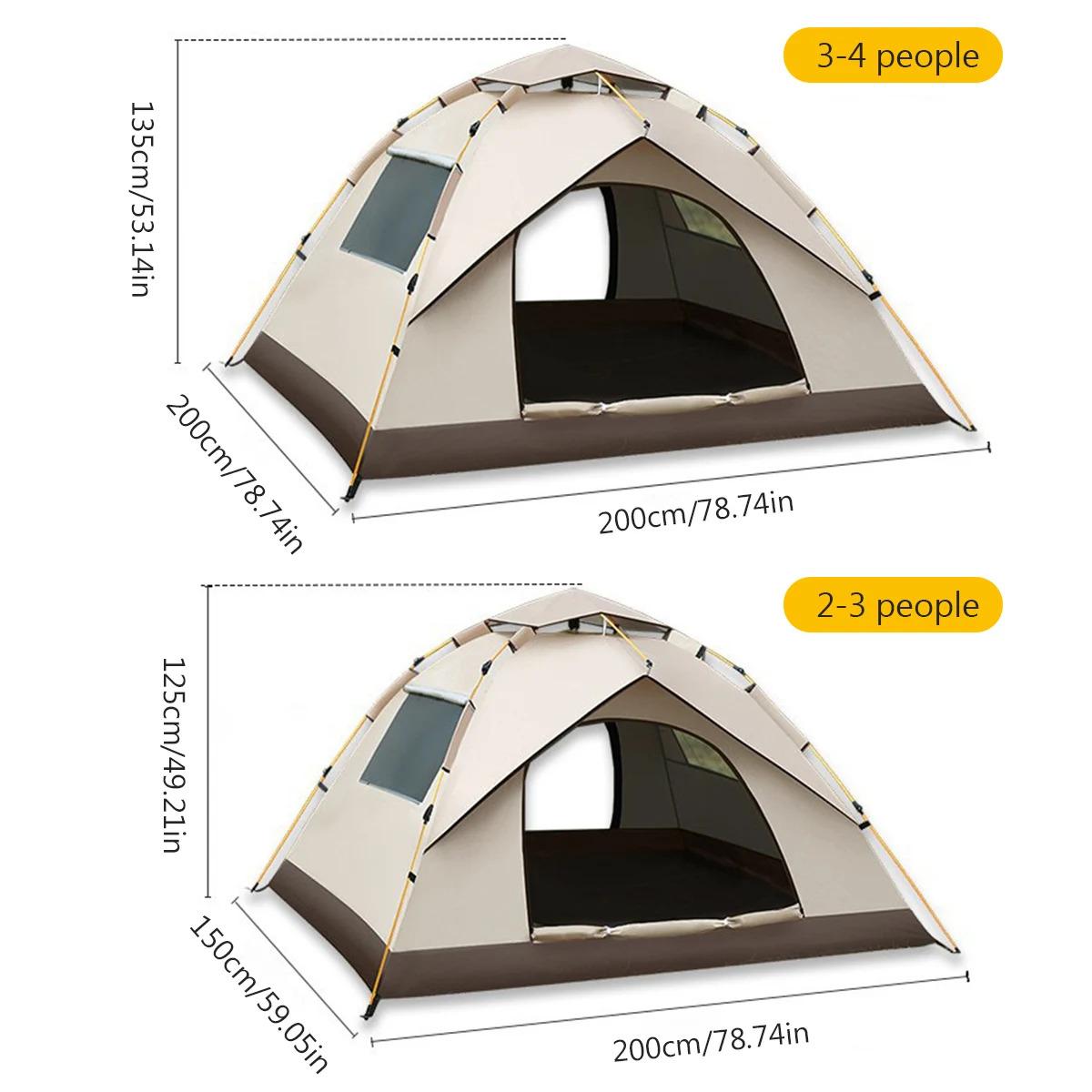 Outdoor Folding Camping Tent Portable Waterproof Sunshine-proof Automatic Easy Setup Tent For Camping Beach Picnic Barbecue