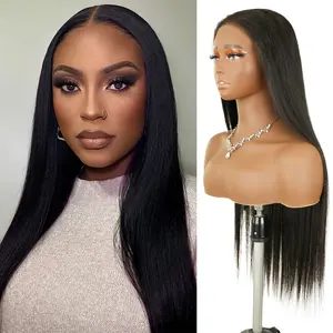 NuLook Hair 6x6 HD Lace Front Glueless Wig 30inch Knotless Pre-Bleached Knots Pre-Cut Wear & Go Straight Natural Hairline 180% Density Human Hair #wigtok #Blackgirl #FallFreshness#Fall Deals For You