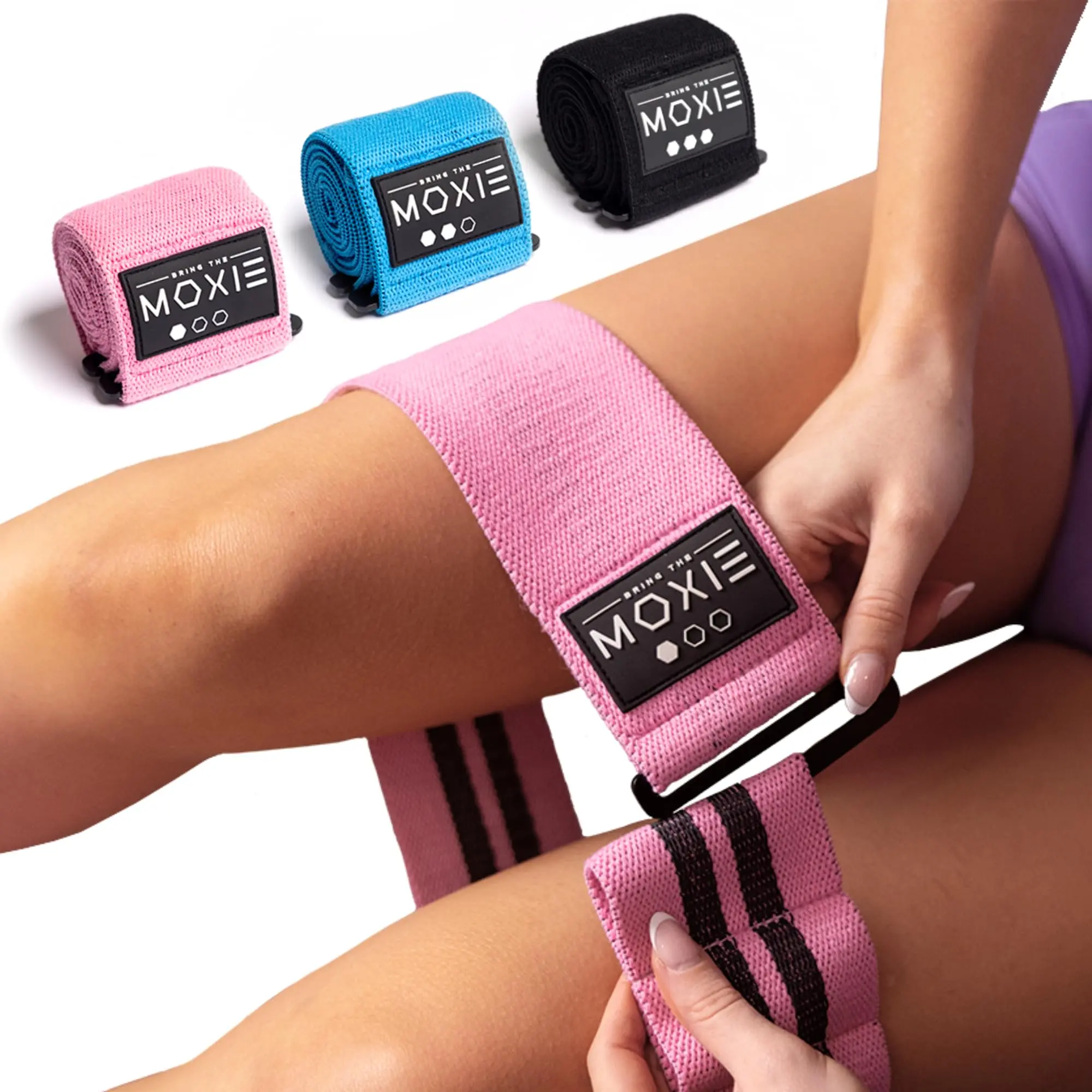 Adjustable Fabric Resistance Bands Set of 3 – Ideal for Legs, Glutes, and Full Body Workouts – Premium Fitness Bands for Women & Men