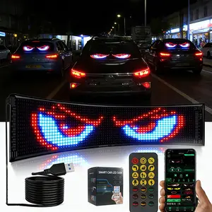 Programmable LED Flexible Screen, Car Electronic Display, Soft Screen Window Glass Decoration Light, USB Plug, APP Programming, Universal Fit, LED Lights
