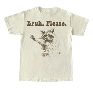 Gildan Tshirt, Bruh Please Retro T-Shirt, Funny Raccoon Lovers T-shirt, Vintage 90s Gag Shirt, Cute Weird Relaxed Shirt Gift, mom shirts, meme tees