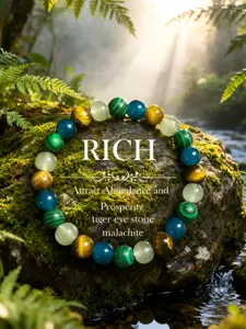 Turquoise Tiger Eye Elastic Energy Bracelet, Fosters Vitality & Prosperity, Smooth Beads, Professional Look, Perfect for Any Occasion, High Quality Bracelet