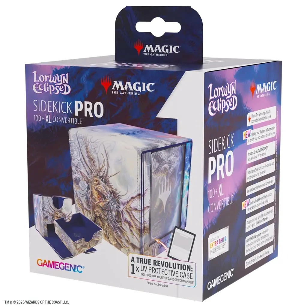 Gamegenic Magic: The Gathering Lorwyn Eclipsed Sidekick PRO 100+XL - Ashling The Limitless/Auntie Ool, Cursewretch Design, Convertible Deck Box, Holds 100+ Double-Sleeved Cards, Commander Display