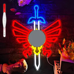 Sword Neon Sign Gamer Neon Signs for Wall Decor Gaming Room Decor LOZ Gifts Master Sword LED Sign Room Decor Neon Light up Sign for Bedroom Boys